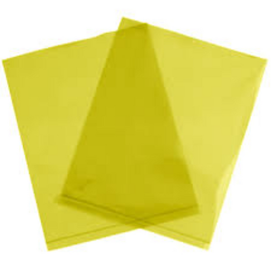 Yellow VCI Bags | Yellow Plastic LDPE VCI Bags | 350 mm x 800 mm x 400 gauge (Width x Length x Height) | 9 Piece | Virgin Quality | Reusable Recyclable Multipurpose-Pouches|